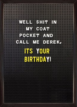 Illustrate your surprise at your friend's birthday with this great card from Brainbox Candy.