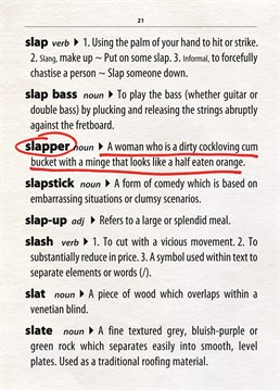 Send this Brainbox Candy Birthday card when you need an honest definition of a slapper!