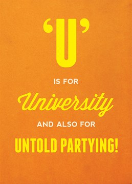 So, they got in to uni. Result! Send this Brainbox Candy card to a poor... partying student to celebrate. Let's hope they don't end the year with a U grade though!