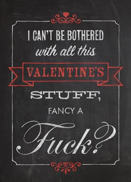 Who needs chocolates and flowers When you can go straight to sexy time? A great Valentine's Day card by Brainbox Candy for your husband, wife, boyfriend or girlfriend.