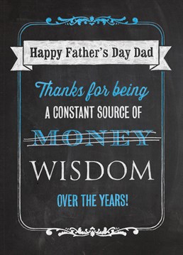 Send your Dad this truly honest card by Brainbox Candy on Father's Day.