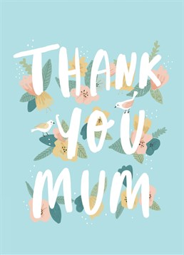 Say thank you mum with this gorgeous blue Birthday card from Brainbox Candy.
