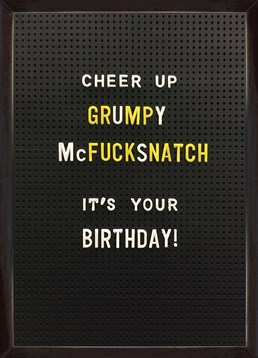 Send your sweary friends this Brainbox Candy card on their birthday.