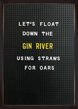I would love to see someone try and drink that much Gin it would be some sort of record. A Birthday card designed by Brainbox Candy.