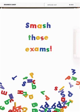 Help someone smash their exams with this good luck card designed by Brainbox Candy.
