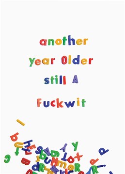 Apparently they're the only person that doesn't get wiser with age. A Birthday card designed by Brainbox Candy.