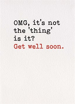 Make light of a bad situation with this Coronavirus themed Get Well Soon card by Brainbox Candy.