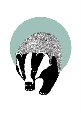 Send this brilliant badger design by Bird to a nature lover whatever the occasion.