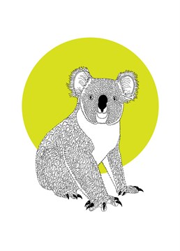 Send this cool koala design by Bird to an animal lover whatever the occasion.