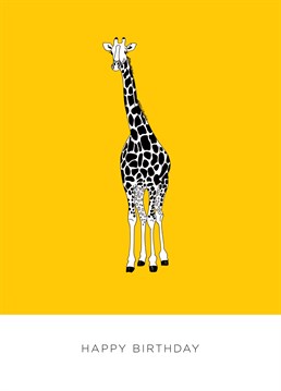 Send this gorgeous giraffe design by Bird to an animal lover on their birthday.