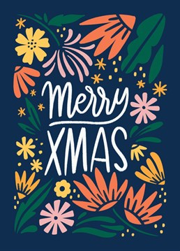 Wish a Merry Christmas to your loved ones with this pretty card inspired by vintage florals.
