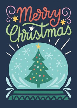 Wish your loved ones a Merry Christmas with this pretty illustrated card.
