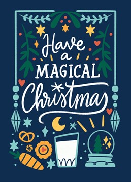Send this pretty card for a magical Christmas with milk and cookies.