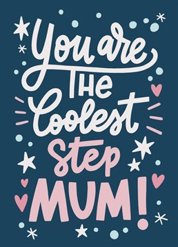 Show your step mum how special she is with this joyful greeting card.