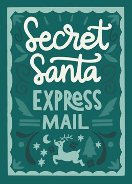 Cute and fun greeting Christmas card to make your Secret Santa gifts special.