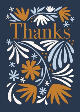 Say Thanks to someone special with this botanical illustrated greeting Thank You card.