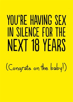 Straight-talking new baby card from the honest but funny Buddy Fernandez.