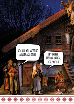 The nativity is slightly reimagined in this funny new Naughtivity range from Buddy Fernandez. Bit cheeky, quite funny.