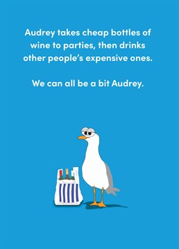 This cheeky little card works for mahy occasions, but probably best for a birthday. Especially for someone called Audrey.