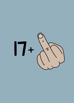 Say Happy 18th with this naughty middle finger card .