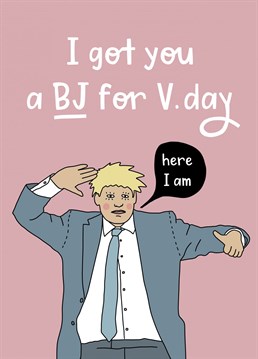 Say happy valentines with this Boris blow job card