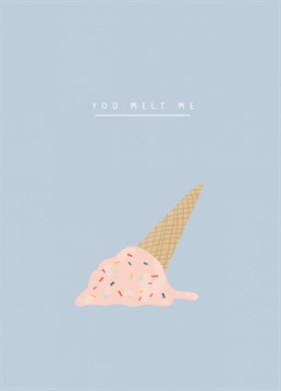 Say how much they melt you with this cute ice cream Birthday card