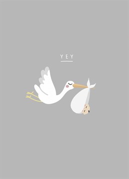 Say congrats with this cute stork Baby Shower card