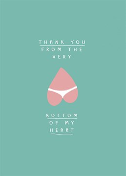 Say thank you with this cheeky heart card