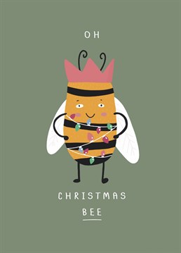 Christmas Bee Card. Send your friend this Cute Christmas card by BellyFlops