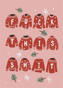 Say merry Christmas for the bah humbug in your life with this cheeky jumper card