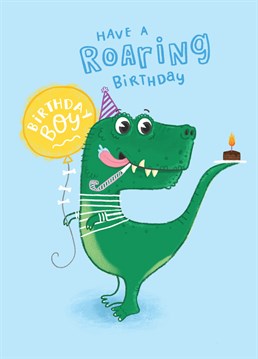 A cute Birthday card perfect for every boy who loves dinosaurs.