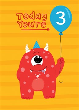 Send this cute customisable birthday card to anyone who loves monsters (everyone!) Personalise it by changing the age in the balloon.