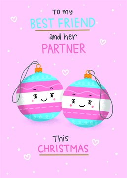 Send your Bestie and her partner this cute Trans bauble Christmas card to really spread some cheer this season ????????????