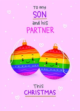 Send your Son and his partner this cute Gay bauble Christmas card to really spread some cheer this season ????????????