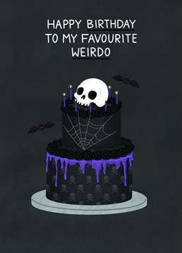 We all have that one friend that is a little bit alternative. Send them this cute goth cake card on their spookily good birthday to make it a little brighter.