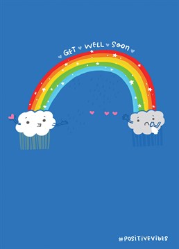 Show someone you're thinking about them when they don't feel so well and send them this cute get well soon card.