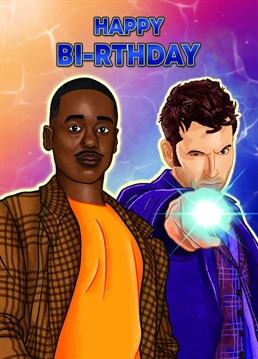 Are you a huge doctor who fan or know someone who is? Then get them this cool Bi-generation birthday card to celebrate that 2 doctors exist in the whoniverse at the same time!