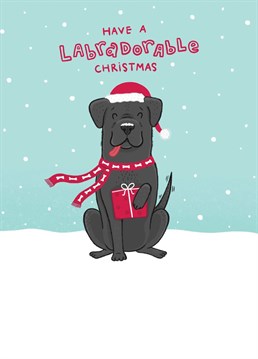 Send this cute Labrador Christmas card to someone who own a labrador.
