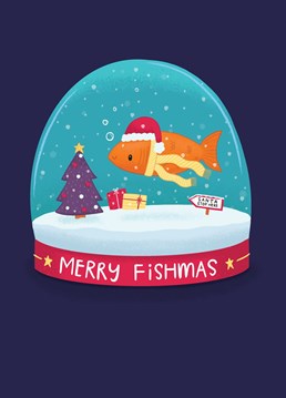 Even Fish deserve a good Christmas! Send this cute card to someone you know who has a pet fish.