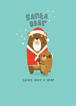 For all those children who are so excited for Santa to arrive, this is the perfect Christmas card for them.