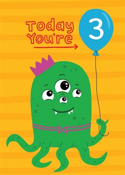Send this cute customisable birthday card to anyone who loved monsters (everyone!) Personalise it by changing the age in the balloon.