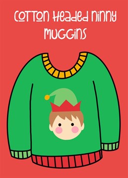 Send some Christmas cheer with this super fun Elf theme Christmas card this festive season.