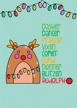 Spread a little Christmas cheer with this reindeer card.