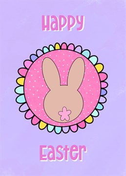 Wish someone special a Happy Easter with this super cute Easter Bunny greetings card