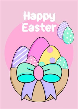 Wish loved ones Happy Easter with this super cute Easter basket design. .