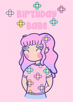 Super cute kawaii style birthday card for that ultimate Birthday babe.