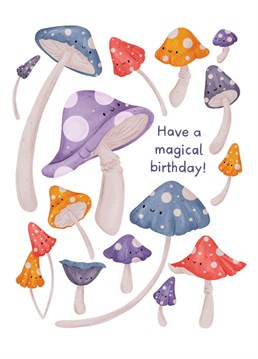 Have a magical birthday! Send this cute, happy greetings card to the fungi or girl in your life. Designed by Boots and Stanley.