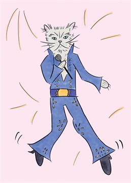Send the cat or Elvis lover in your life this groovy dancing cat card!