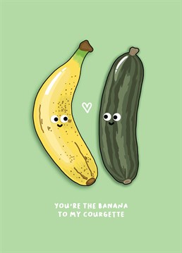 The perfect Anniversary card for the one and only banana in your life. A saucy LGBTQ design by 'Back to the drawing board illustration'