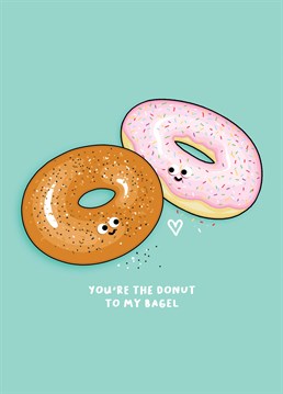 The perfect Anniversary card for the one and only donut in your life. A saucy LGBTQ design by 'Back to the drawing board illustration'